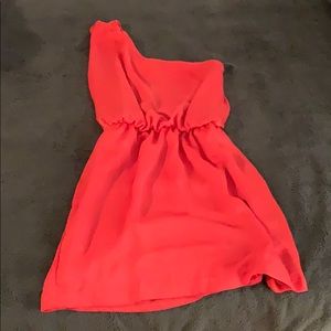 One shoulder strap dress